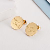 Fashion Letter Titanium Steel Plating Earrings Necklace main image 3