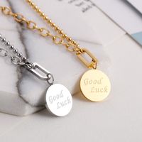 Fashion Letter Titanium Steel Plating Earrings Necklace main image 4