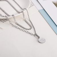 Fashion Letter Titanium Steel Plating Earrings Necklace main image 5