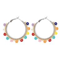 1 Pair Simple Style Round Glass/colored Glaze Patchwork Women's Earrings sku image 9