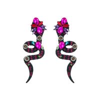 Hip-hop Snake Alloy Inlay Rhinestones Women's Drop Earrings 1 Pair main image 5