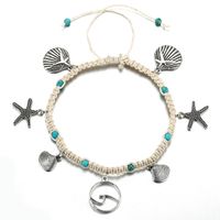 Bohemian Style Shell Fruit Anklet 4-piece Creative English Alphabet Anklet Wholesale sku image 8