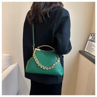 Women's All Seasons Pu Leather Solid Color Fashion Chain Shell Buckle Dome Bag main image 4