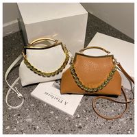 Women's All Seasons Pu Leather Solid Color Fashion Chain Shell Buckle Dome Bag main image 1