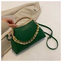 Women's All Seasons Pu Leather Solid Color Fashion Chain Shell Buckle Dome Bag sku image 6