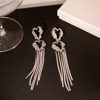 Fashion Heart Shape Alloy Plating Women's Drop Earrings 1 Pair main image 5