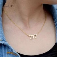 Simple Style Number Stainless Steel Plating Necklace 1 Piece main image 4
