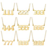 Simple Style Number Stainless Steel Plating Necklace 1 Piece main image 6