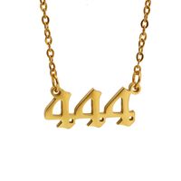 Simple Style Number Stainless Steel Plating Necklace 1 Piece sku image 4
