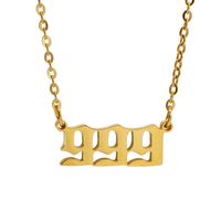 Simple Style Number Stainless Steel Plating Necklace 1 Piece sku image 8
