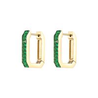 Fashion Geometric Titanium Steel Plating Zircon Earrings 1 Pair sku image 4