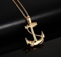 Hip-hop Anchor Stainless Steel Alloy Plating Men's Necklace 1 Piece main image 5