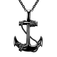 Hip-hop Anchor Stainless Steel Alloy Plating Men's Necklace 1 Piece sku image 1