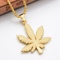 Hip-hop Leaves Metal Unisex Necklace 1 Piece sku image 1