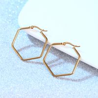 Einfacher Stil Geometrisch Rostfreier Stahl Überzug Ohrringe 1 Paar main image 3