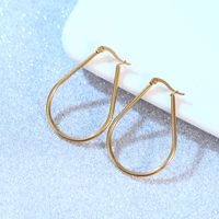 Fashion U Shape Stainless Steel Plating Earrings 1 Pair sku image 3