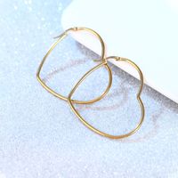 Fashion Heart Shape Stainless Steel Plating Earrings 1 Pair sku image 2