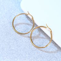 Simple Style Circle Stainless Steel Plating Earrings 1 Pair sku image 4