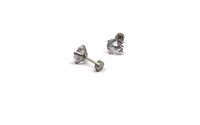 Fashion Geometric Stainless Steel Inlay Zircon Ear Studs 1 Pair sku image 3