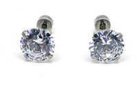 Fashion Geometric Stainless Steel Inlay Zircon Ear Studs 1 Pair sku image 19