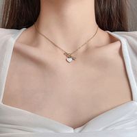 Simple Style Heart Shape Alloy Plating Chain Women's Pendant Necklace 1 Piece main image 1