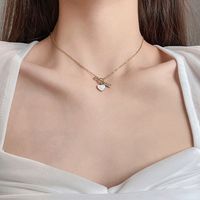 Style Simple Forme De Cœur Alliage Placage Chaîne Femmes Pendentif 1 Pièce main image 5