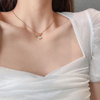Simple Style Heart Shape Alloy Plating Chain Women's Pendant Necklace 1 Piece main image 2