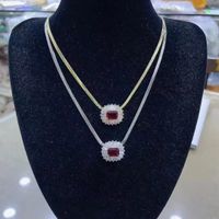 Fashion Oval Copper Plating Inlay Zircon Necklace 1 Piece main image 5