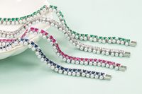 Mode Einfarbig Kupfer Überzug Inlay Perle Zirkon Armbänder 1 Stück main image 5