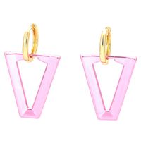 Fashion Solid Color Copper Plating Drop Earrings 1 Pair sku image 4