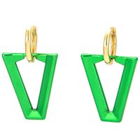 Fashion Solid Color Copper Plating Drop Earrings 1 Pair main image 2