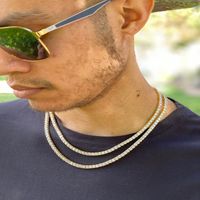 Fashion Geometric Crystal Plating Men's Layered Necklaces 1 Piece main image 5