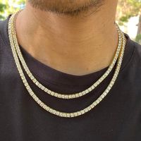 Fashion Geometric Crystal Plating Men's Layered Necklaces 1 Piece sku image 1