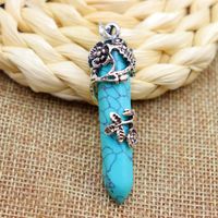 Ethnic Style Geometric Natural Crystal Plating Pendant Necklace 1 Piece sku image 4