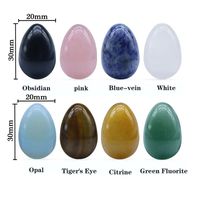 Egg Shaped 30mm Natural Agate Crystal Agate Semi-precious Stone Small Egg Stone Playing Tao Ore main image 4