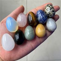 Egg Shaped 30mm Natural Agate Crystal Agate Semi-precious Stone Small Egg Stone Playing Tao Ore main image 2