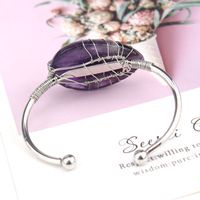 Fashion Water Droplets Crystal Plating Bangle 1 Piece main image 5