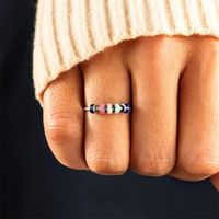 Fashion Geometric Stainless Steel Enamel Plating Open Ring 1 Piece main image 5