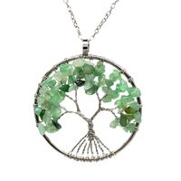 Mode Arbre La Pierre Naturelle Placage Pendentif 1 Pièce main image 5