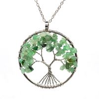 Fashion Tree Natural Stone Plating Pendant Necklace 1 Piece sku image 4