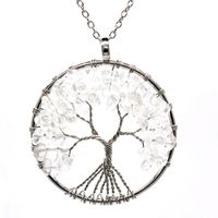 Fashion Tree Natural Stone Plating Pendant Necklace 1 Piece sku image 6