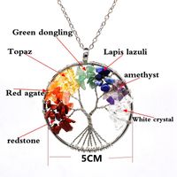Fashion Tree Natural Stone Plating Pendant Necklace 1 Piece main image 3