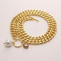 Fashion Heart Shape Copper Inlay Zircon Women's Bracelets Necklace 1 Piece 1 Set sku image 8