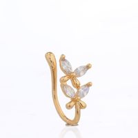 Fashion Moon Crown Alloy Inlay Zircon Nose Ring 1 Piece main image 5
