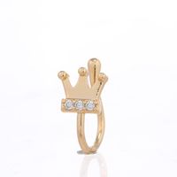 Fashion Moon Crown Alloy Inlay Zircon Nose Ring 1 Piece main image 4
