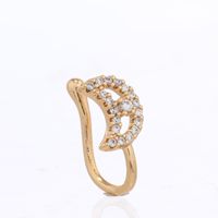 Fashion Moon Crown Alloy Inlay Zircon Nose Ring 1 Piece main image 3