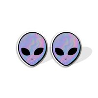 Fashion Alien Plastic Resin Epoxy Women's Ear Studs 1 Pair sku image 7