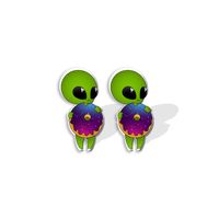 Fashion Alien Plastic Resin Epoxy Women's Ear Studs 1 Pair sku image 5