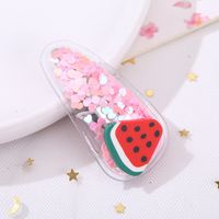 Fashion Strawberry Grape Watermelon Plastic Resin Hair Clip 1 Piece sku image 1