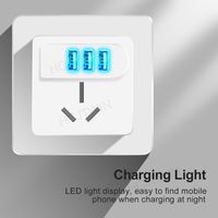 Creative Led Luminous 3 Plug Smart Multi-port Usb Charger main image 4